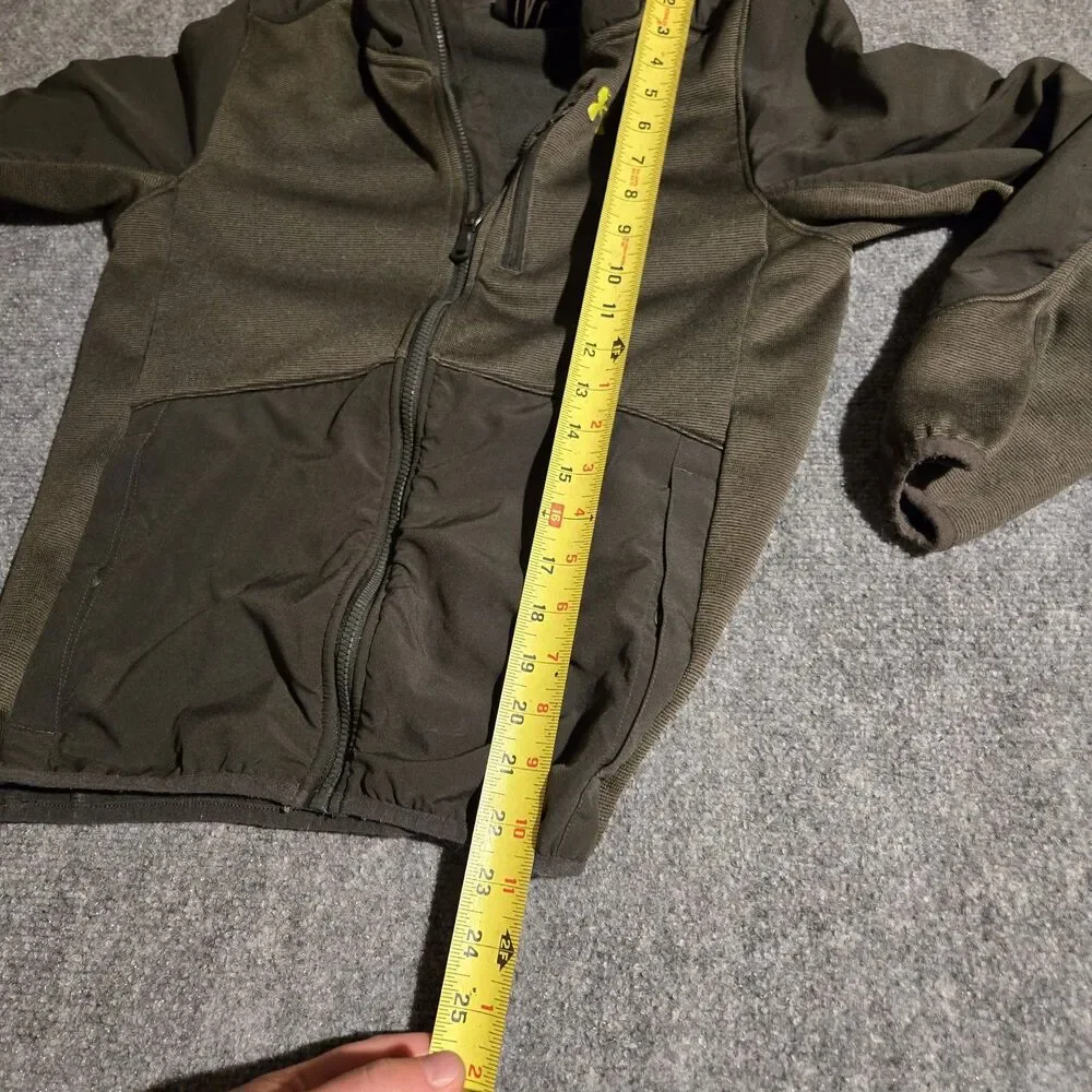 Under Armour Jacket Youth Large Green Full Zip Hood Pockets Spring/Fall Casual